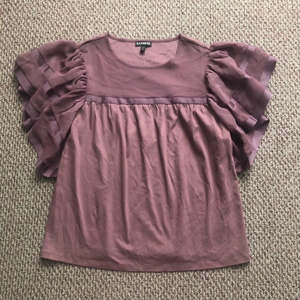 Express Ruffle Sleeve Blouse - Picture 5 of 8